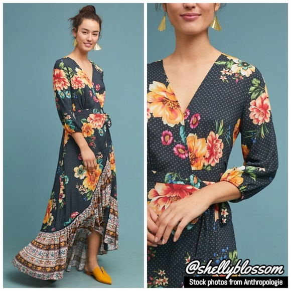 Anthropologie Dresses & Skirts - NWT Farm Rio Majorca Wrap Dress Florals